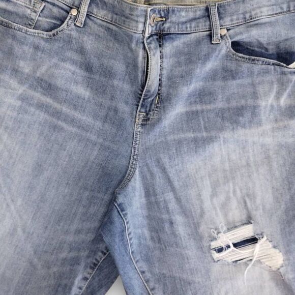 Torrid Womens Jeans Sz 28 Distressed Crop‎ Boyfriend Vintage Stretch Streetwear - Picture 7 of 14